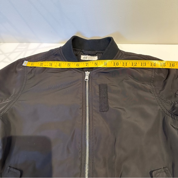 H&M Youth Lightweight Bomber Jacket Black Size 12-13Y - Picture 6 of 11